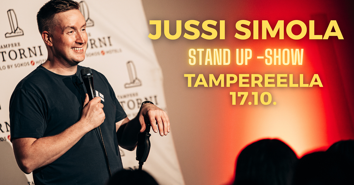 Jussi Simola stand up -show - T... - Tampere 17.10.2025 klo 19:00