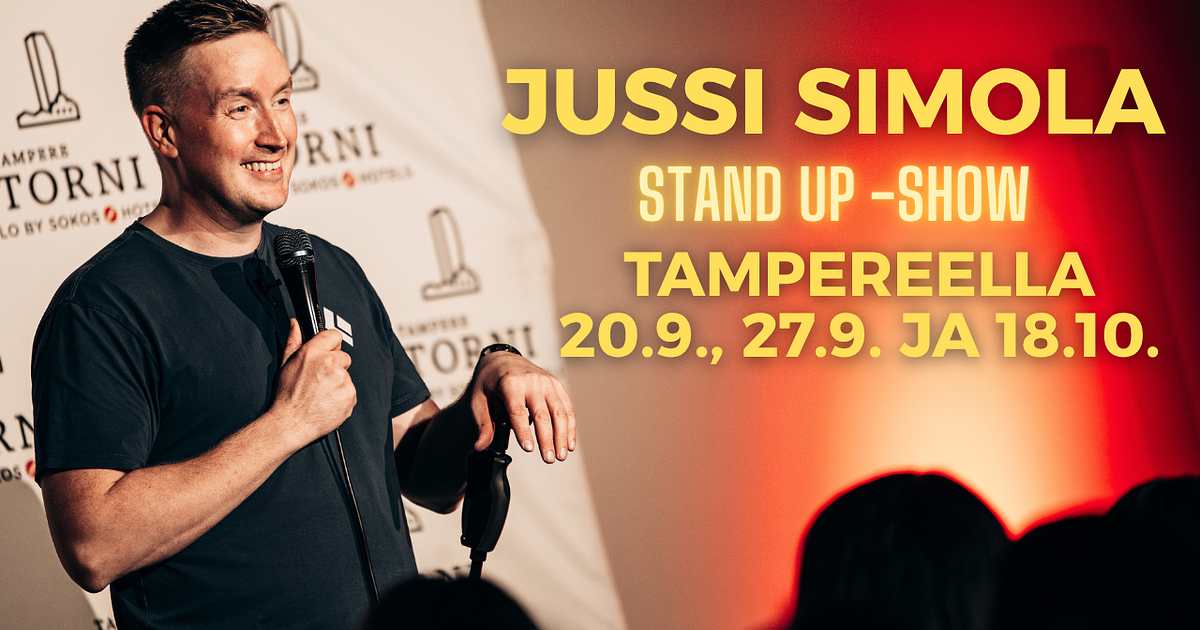 Jussi Simola stand up -show - T... - Tampere 27.09.2025 klo 20:00